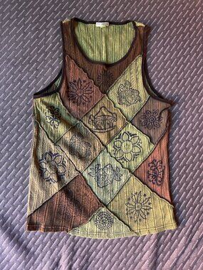 Men’s Earthbound Tank Top — Large | 100% Cotton | Made in Nepal